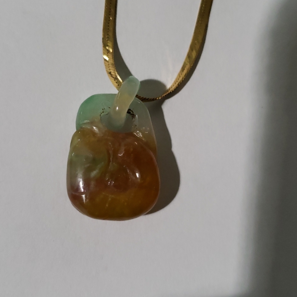 Jade pendant with chain
